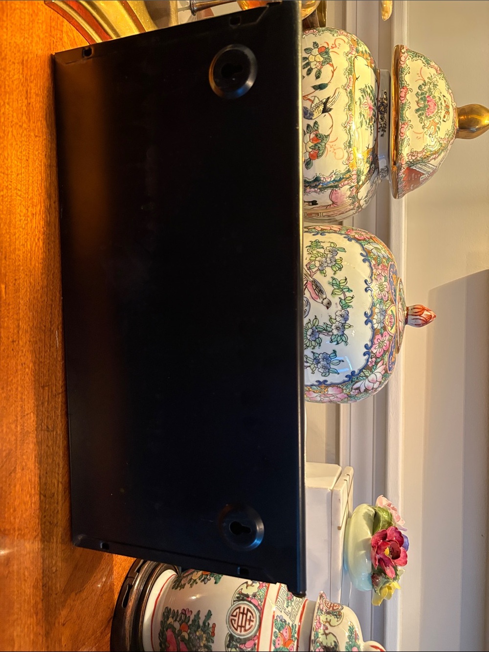 Vintage Black Metal Mailbox w Eagle Decoration - Picture 3 of 9